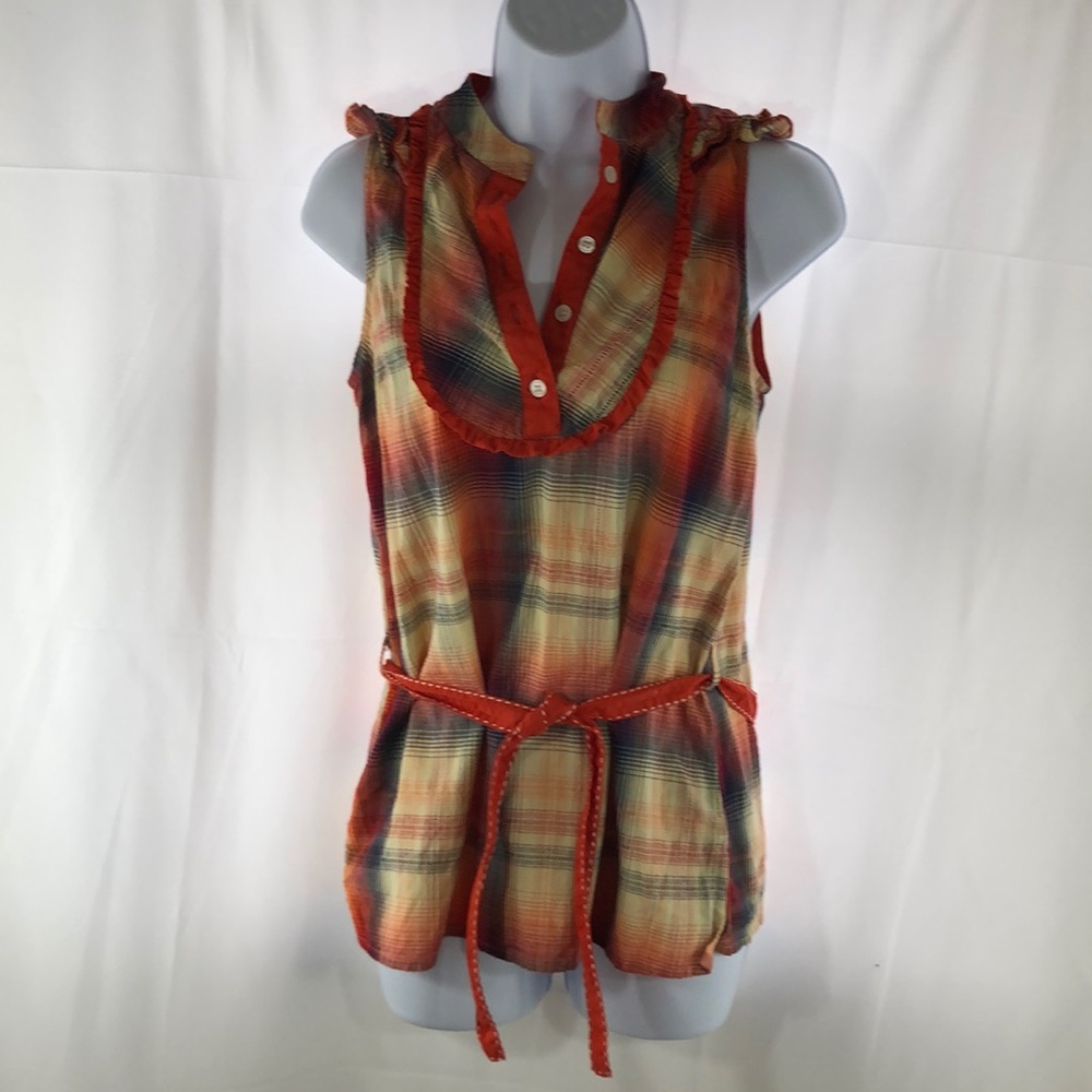 Sabby Anand S sleeveless orange/beige sleeveless